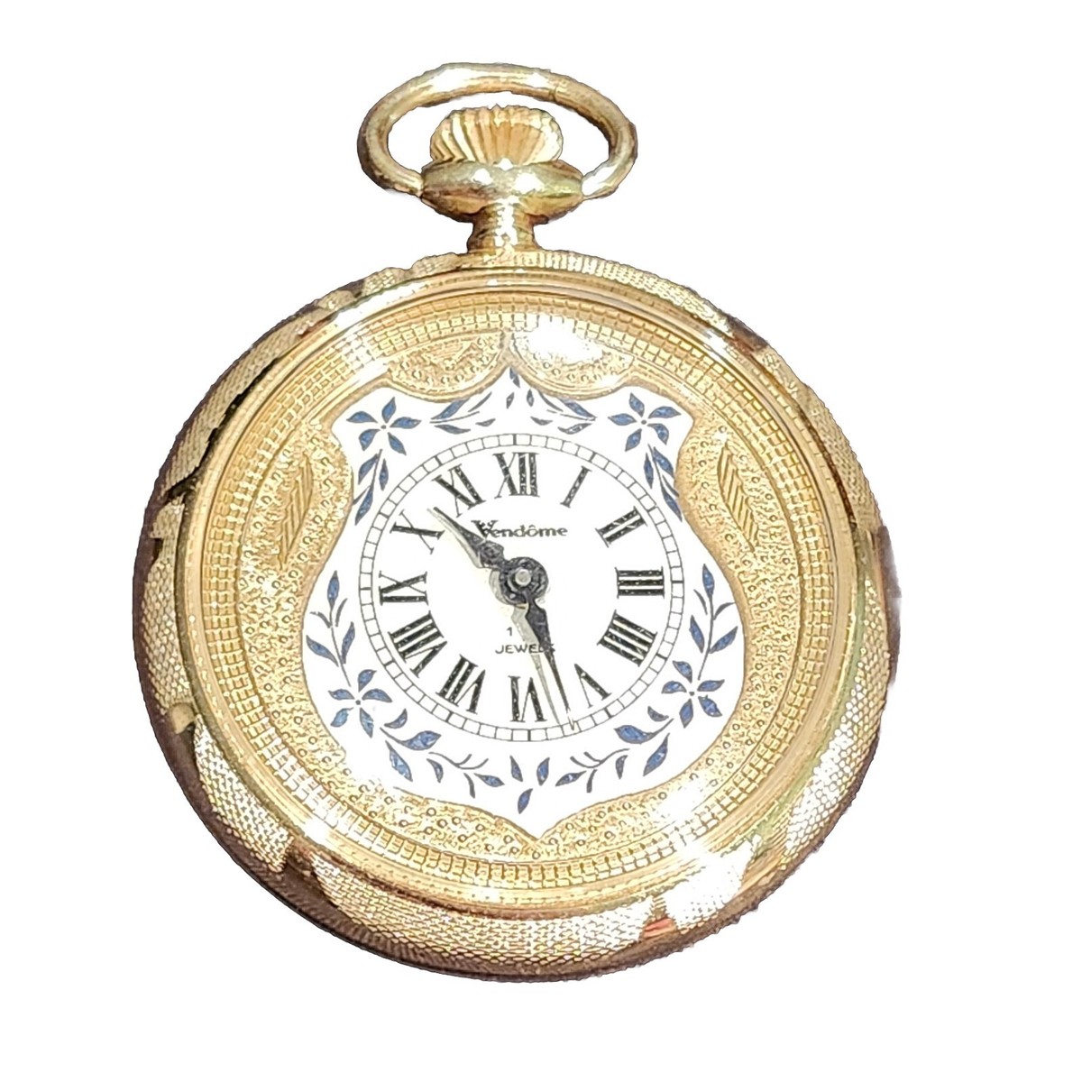 Vintage Vendome Pocket Watch Gold Tone 7 Jewel White Dial For Repair/Parts maxresdefault.jpg main image 3