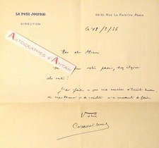 ● L.A.S 1936 Adéodat COMPERE-MOREL writer born Breteuil-sur-Noye letter