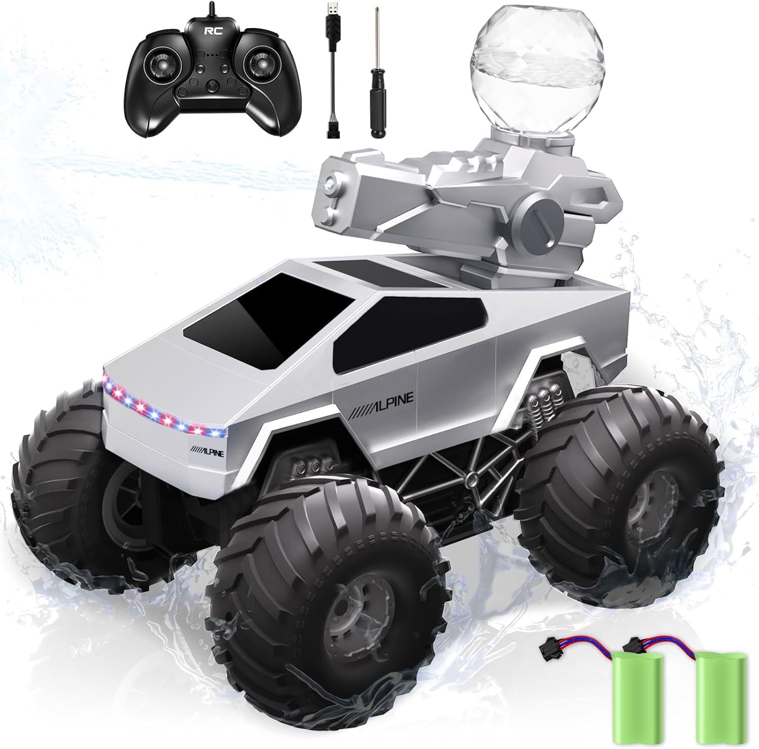 With Water Gun -2.4 Ghz Remote Control Car, 4wd All...