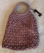Nwt La Regale Pink Crochet Bag Purse Circle Handles New Old Stock Nwt La Regale Pink Crochet Bag Purse Circle Handles New Old Stock