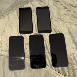BLU & TCL Smartphones/Cell Phones Lot of 5 - Black (Mixed Lot, Multiple Models)