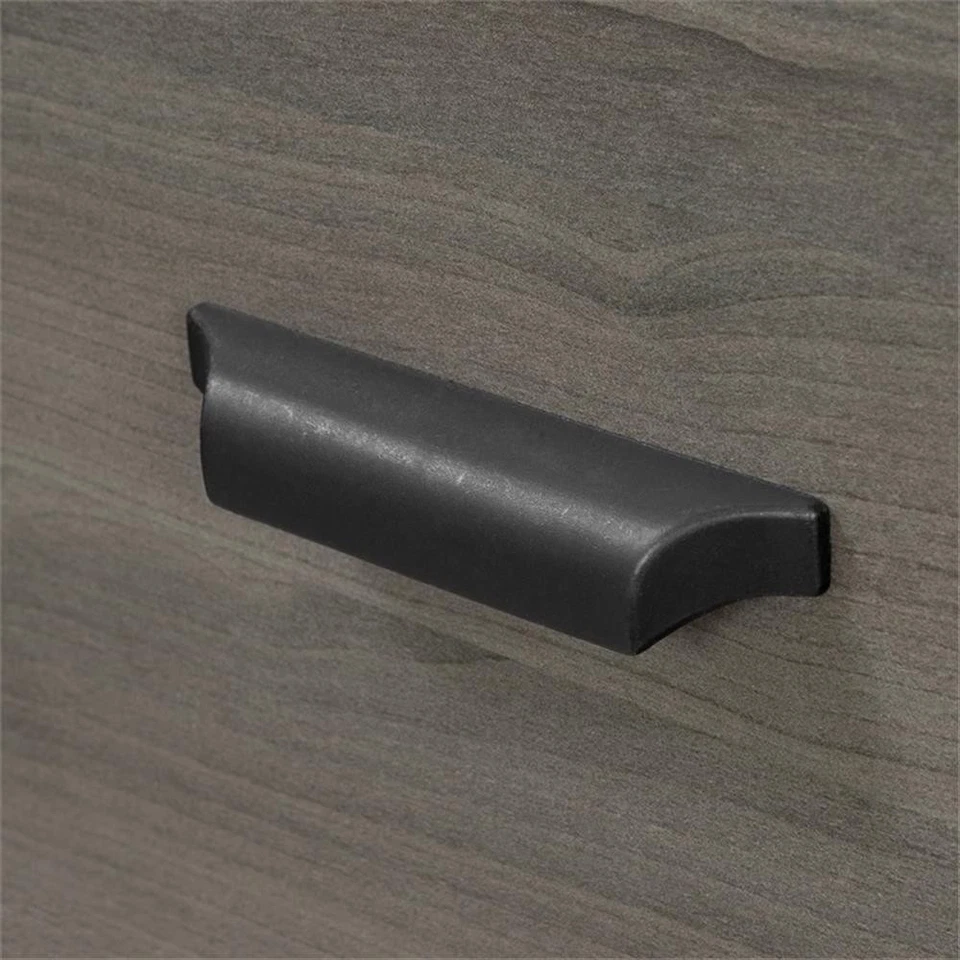 South Shore Versa Computer Desk with Hutch in Gray Maple - Image 3 of 4