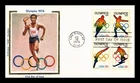 US COVER OLYMPICS FIRST DAY ISSUE SETENANT COLORANO SILK CACHET