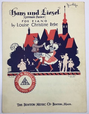 Hans Und Liesel German Dance Piano Sheet Music 1932 By Louise Christine Rebe