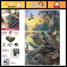 Soft Fluffy Fleece Throw Blanket 40"x50" - Mallard Ducks Lake Wildlife Decor