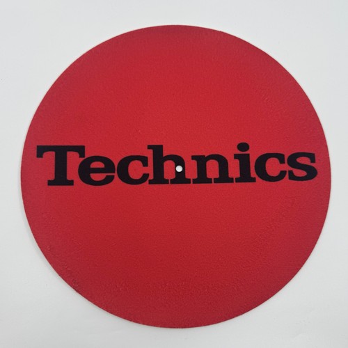 Red Technics Logo 12" DJ Turntable Slip Mat / Slipmat   1200 / 1210