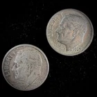 90% Silver - Pre-1965 Roosevelt Dime - 2 Dimes - Circulated Condition - M1-13