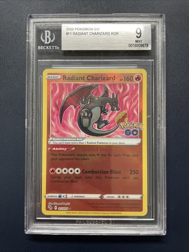 Radiant Charizard graded BGS 9 for sale on eBay