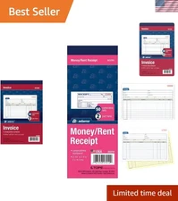 2-Part Carbonless Invoice Book, 5-9/16 x 8-7/16 Inches, 50 Sets for Easy Invo...