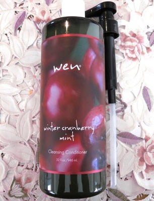 ~WEN by Chaz Dean ~WINTER CRANBERRY MINT CLEANSING CONDITIONER 32 oz. w/Pump