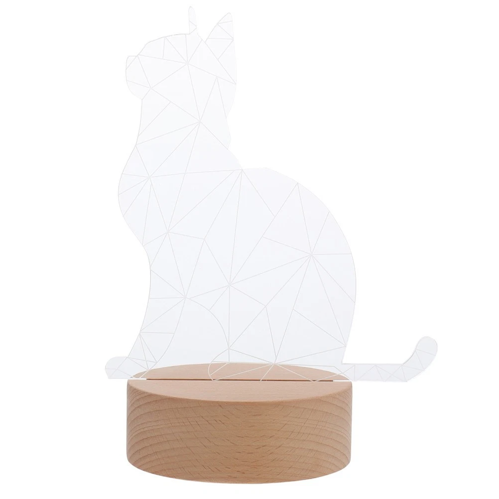 Lampada 3D CooPark A Forma Di Gatto – 16 Colori Con Telecomando, Luce Notturna LED Illusione, Alimentazione USB O Batteria