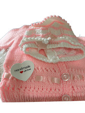 baby hand knitted cardigan set