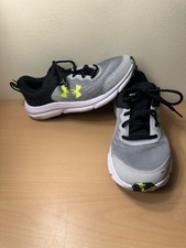 Under Armour Assert 10 AC Mod Grey High Vis Yellow Boys Shoes Size 7Y