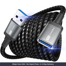 10 ft USB Extension Cable USB 3.0 Cord Type A Male To Female5gbps Data Transfer