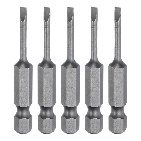 "5 StüCk SL2.5 Schlitzschraubendreher-Bits 2,5Mm Flachkopf-Schraubendreher-Bit 2\""-image