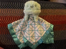CLOUD ISLAND GREEN Plush OCTOPUS SECURITY BLANKET LOVEY EUC