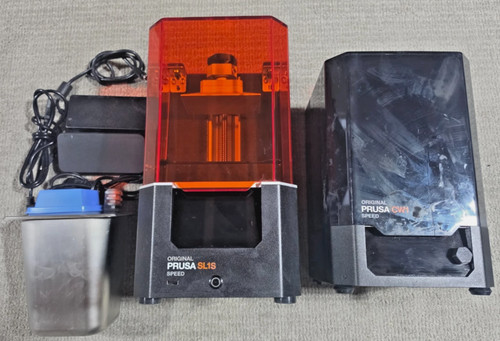 Prusa SL1S 3D Printer with CW1S Washing/Curing Machine, 2 Extra Resin Tanks