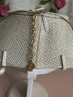 Vintage Christian Dior Gold Tone Heart Knot Pendant Necklace with Rhinestones — photo 4
