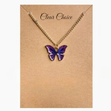 Cute Butterfly Pendant Necklace Jewelry Gifts For Women  Girls