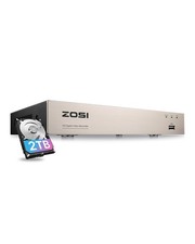 ZOSI H.265 8CH 5MP Lite 4-in-1 Surveillance DVR Recorders with Hard Drive 2TB