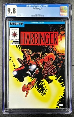 Harbinger #8 CGC 9.8! Frank Miller cover, Shooter story, Lapham art. Fresh Slab!