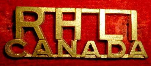 Royal Hamilton Light Infantry Regiment Shoulder Title Badge - Canada WW2