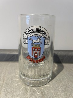 RAR Altes Bierglas 6/20L Brauerei Schaumburger Pilsener Stadthagen RAR