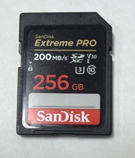 SanDisk Extreme Pro 256GB SD Class 10 SDXC Memory Card 200mb/S