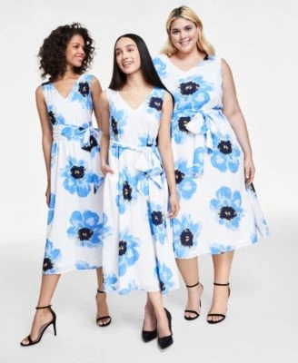 Anne Klein Womens Floral Print Sleeveles 91308732366 XL RT $139.0