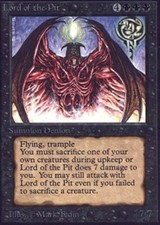 Heavy Play, English MTG Regular Lord of the Pit International Edition Magic the 