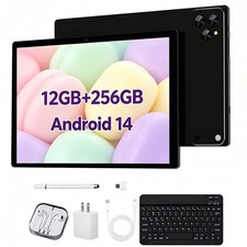 10.1" Tablet Android 14 12GB RAM 256GB ROM Octa-Core HD Display Back to School