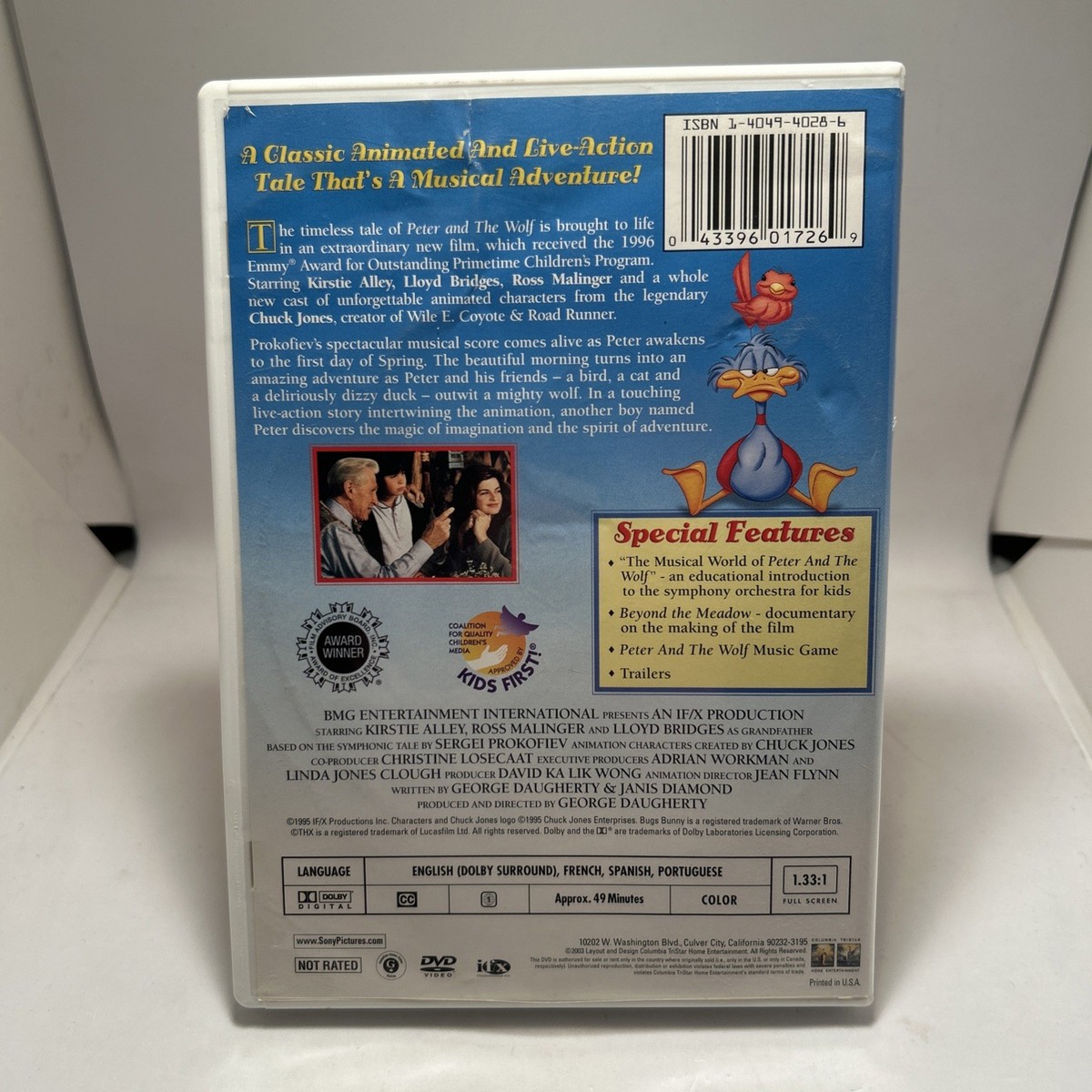 Peter and the Wolf (DVD, 1995) Tested Fast Shipping! Chuck Jones