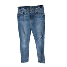 7 For All Mankind Womens Cropped Skinny Jeans Size 25 Denim USA Made