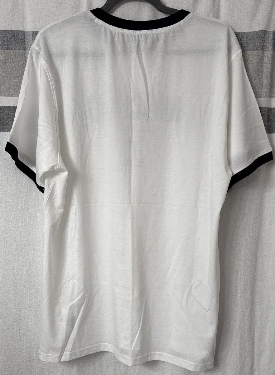 MOSCHINO SMILEY MADE IN PORTUGAL MEN'S WHITE T-SHIRT SIZE 42