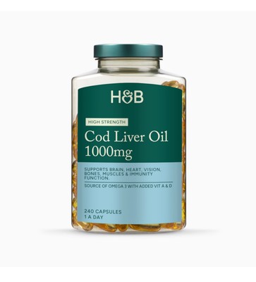 Holland & Barrett Lebertran 1000mg 240 Softgel Kapseln