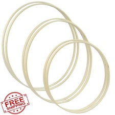 Unlorspy 6 Bamboo Floral Hoops 3 Sizes Macrame Craft Rings 8/10/12"