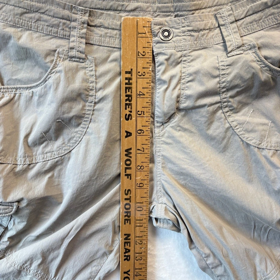 Pantalones capri Kuhl para mujer talla 12 beige tostado convertibles cargo senderismo aire libre Foto 4 de 4