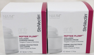 2 New StriVectin Anti-Wrinkle Peptide Plump Collagen Cushion Cream 50 ml 1.7 oz