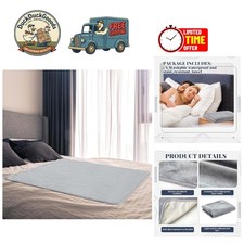 Non-Slip Waterproof Blanket for Adults - 18 x 24 in Grey Couples Protector