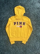 Vintage PINK Victorias Secret Womens XS Hoodie Full Zip University of Pink Y2K
