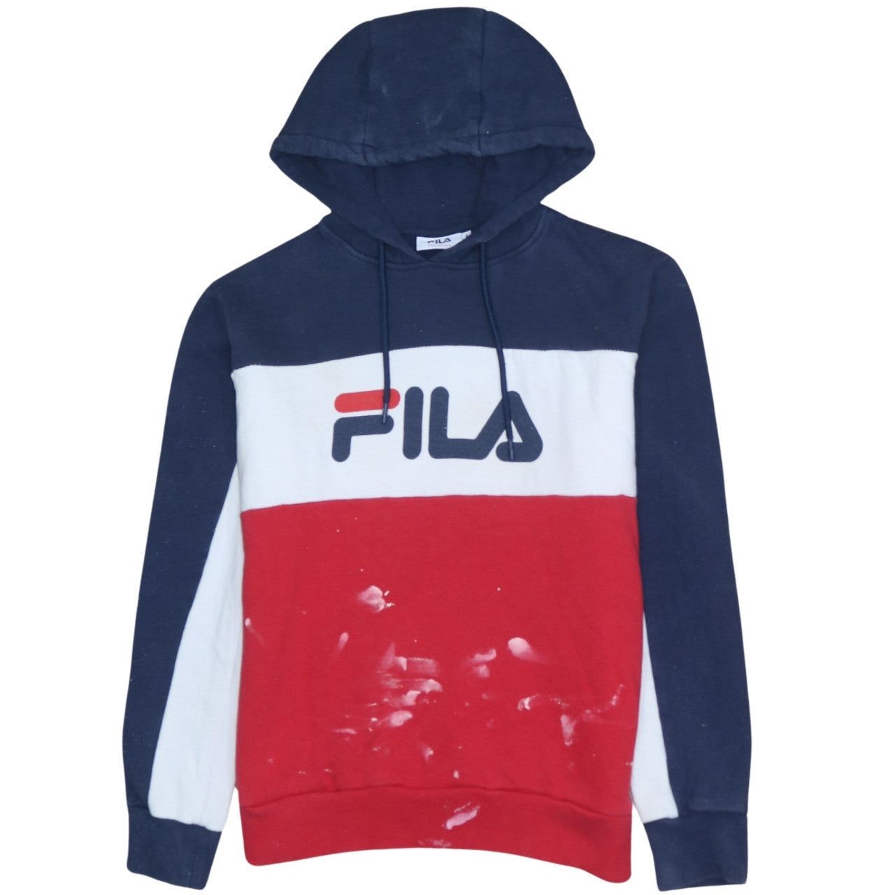 Felpa con cappuccio vintage FILA BLU UOMO S