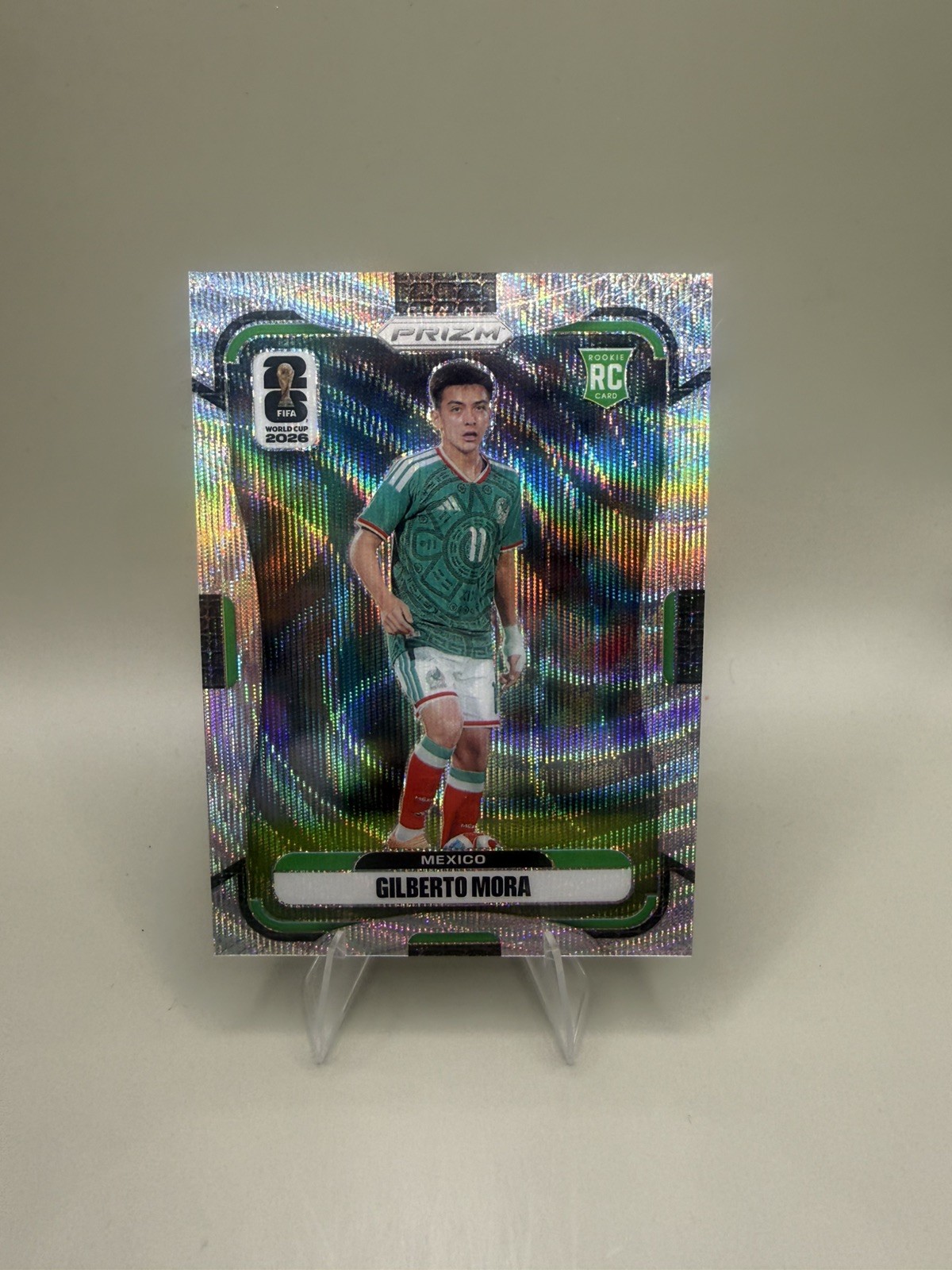 2026 Panini Prizm FIFA World Cup Gilberto Mora Silver Wave Prizm Rookie #290