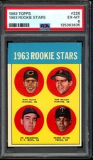 1963 Topps Baseball #228 1963 Rookie Stars Oliva Bailey PSA 6