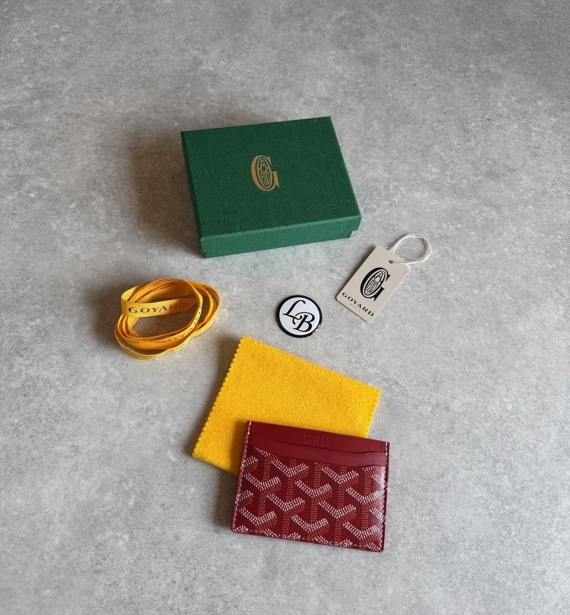 GOYARD - Cherry Red Saint Sulpice Canvas Wallet / Card Holder | eBay