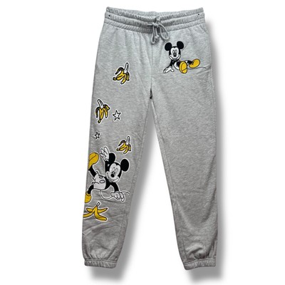 Mickey Mouse Banana Peel Gray Jogger Sweatpants Small (00) New