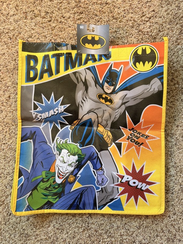 DC Comics Batman Reusable Tote Bag Licensed Vintage-Style Book Grocery Bag
