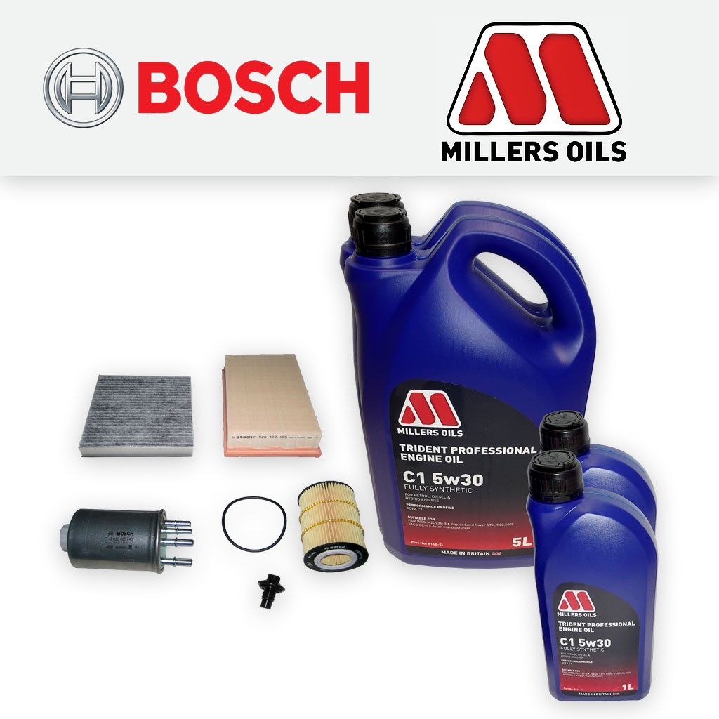 SERVICE KIT JAGUAR XF (X250) 3.0 D (DPF) OIL AIR FUEL CABIN FILTER +C1 OIL 10-15