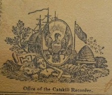 RARE Vintage 1826 SIGNED CASHIER’S CHECK CATSKILL NY Beautiful Vignette 🎨 Art