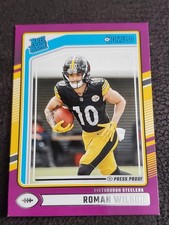 2024 Donruss #348 Roman Wilson Press Proof Purple Rookie Steelers