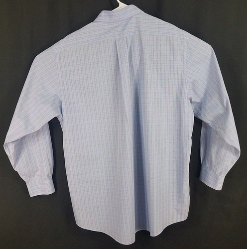 Brooks Brothers Mens Classic Polo Shirt Supima Cotton 17.5/35 Blue Checks Flaw - Picture 4 of 6